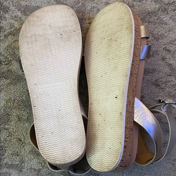 Marc Fisher Metallic and Beige Sandals - Picture 5 of 5